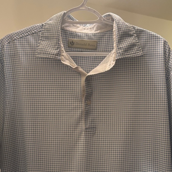 Donald Ross Men's Gray Patterned Polo Shirt - Picture 3 of 7
